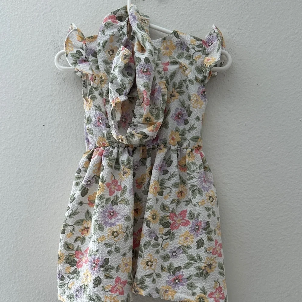 Little Lass Floral Button-Up Kids Dress